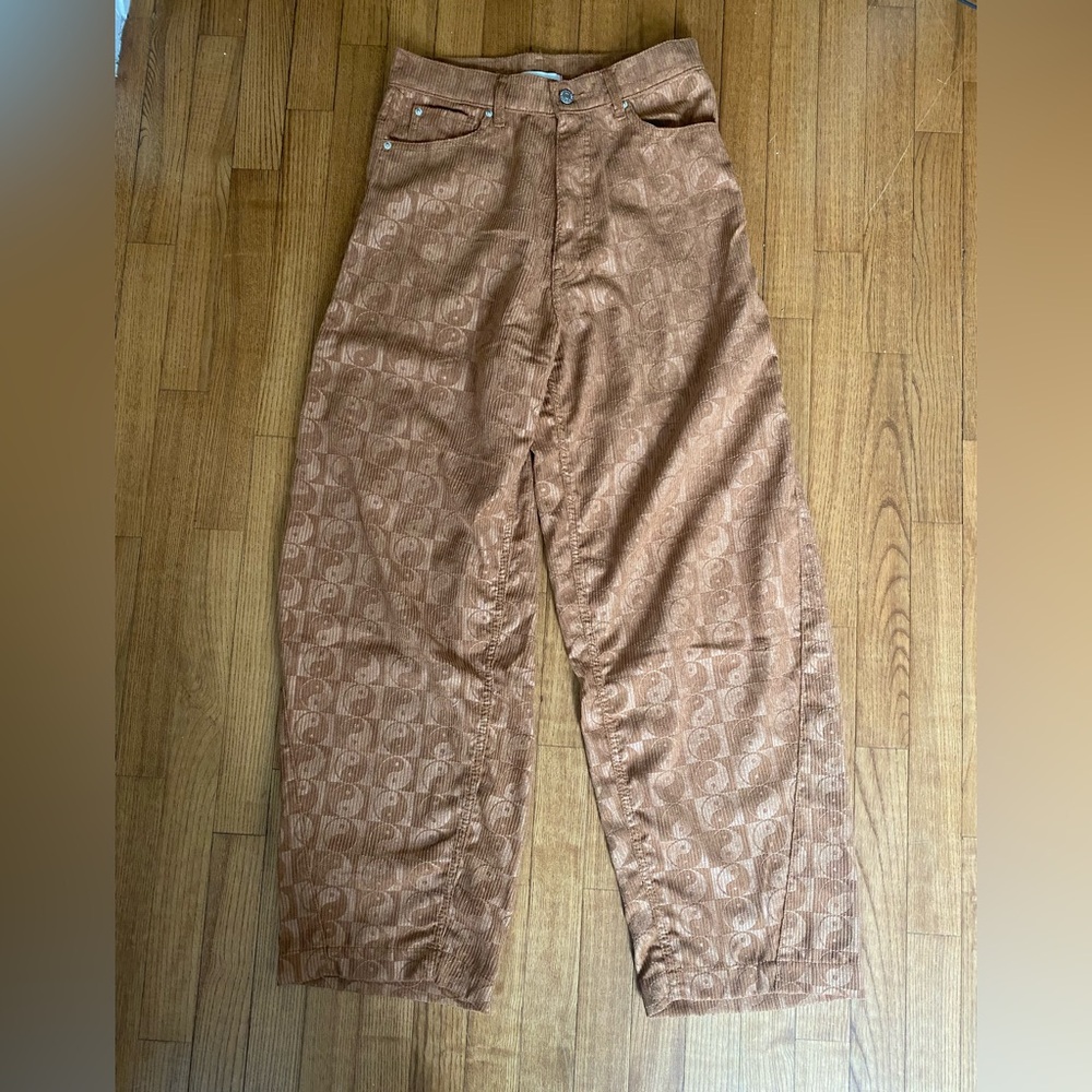 BDG Urban Outfitters Yin Yang Corduroy Pants Tan High Waist Size 27 Y2K inspired